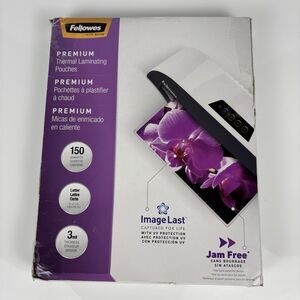 Fellowes 150 PK Thermal Laminating Pouches 3 Mil Letter Size - Open Box